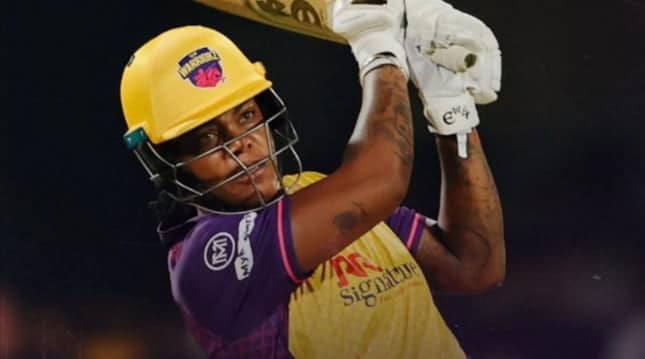 Chinelle Henry smashed 50 off 18 balls Chinelle Henry smashed 50 off 18 balls