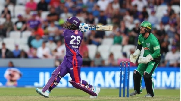 Nicholas Pooran in hundred men's competition Nicholas Pooran in hundred men's competition
