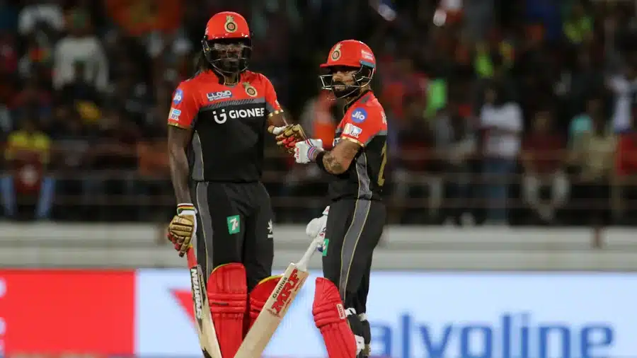 Chris Gayle and Virat Kohli Chris Gayle and Virat Kohli