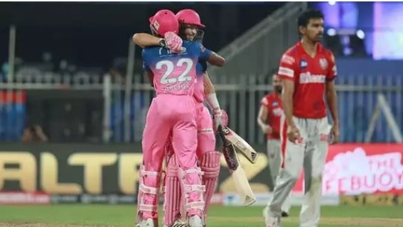 RR vs Kings XI – 226/6 chase in Sep 2020