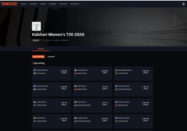 FanCode Website Page FanCode Website Page