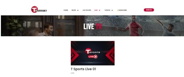 T Sports Website T Sports Website