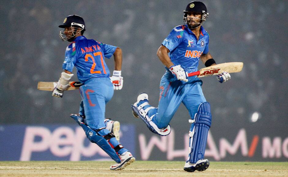 Ajinkya Rahane and Virat Kohli: 213 vs Bangladesh (2014) Ajinkya Rahane and Virat Kohli: 213 vs Bangladesh (2014)