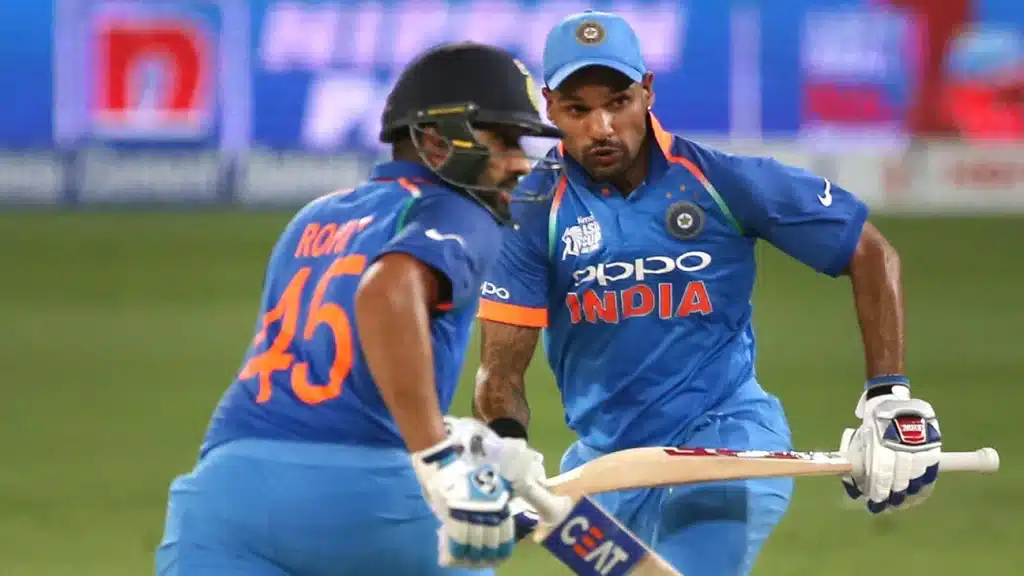 Rohit Sharma and Shikhar Dhawan: 210 vs Pakistan (2018) Rohit Sharma and Shikhar Dhawan: 210 vs Pakistan (2018)